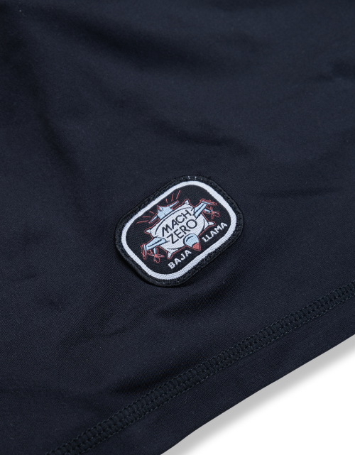 Black jacket with a patch on a white background