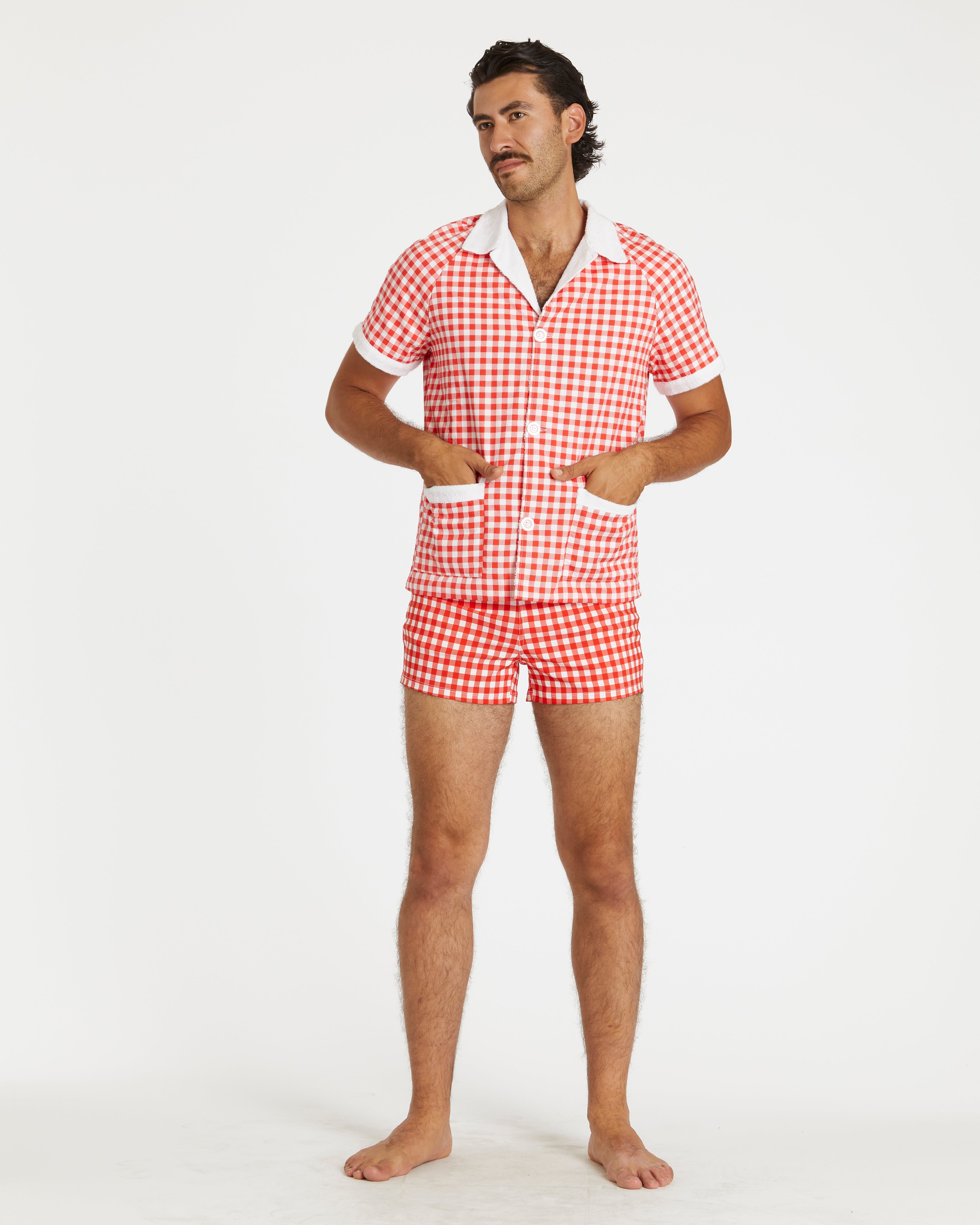 Hammies Gingham Cabana Shirt (Red)