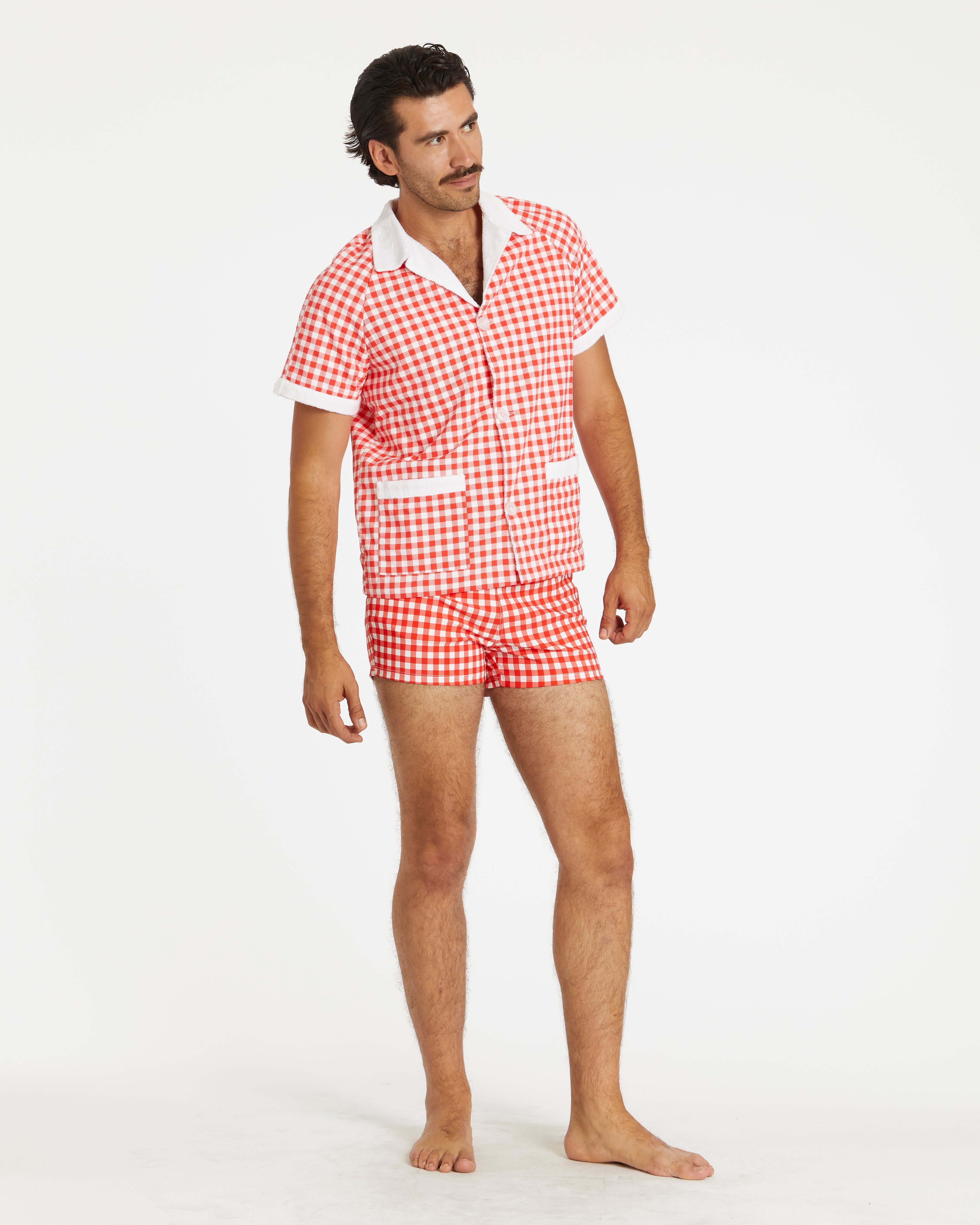 Hammies Gingham Cabana Shirt (Red)