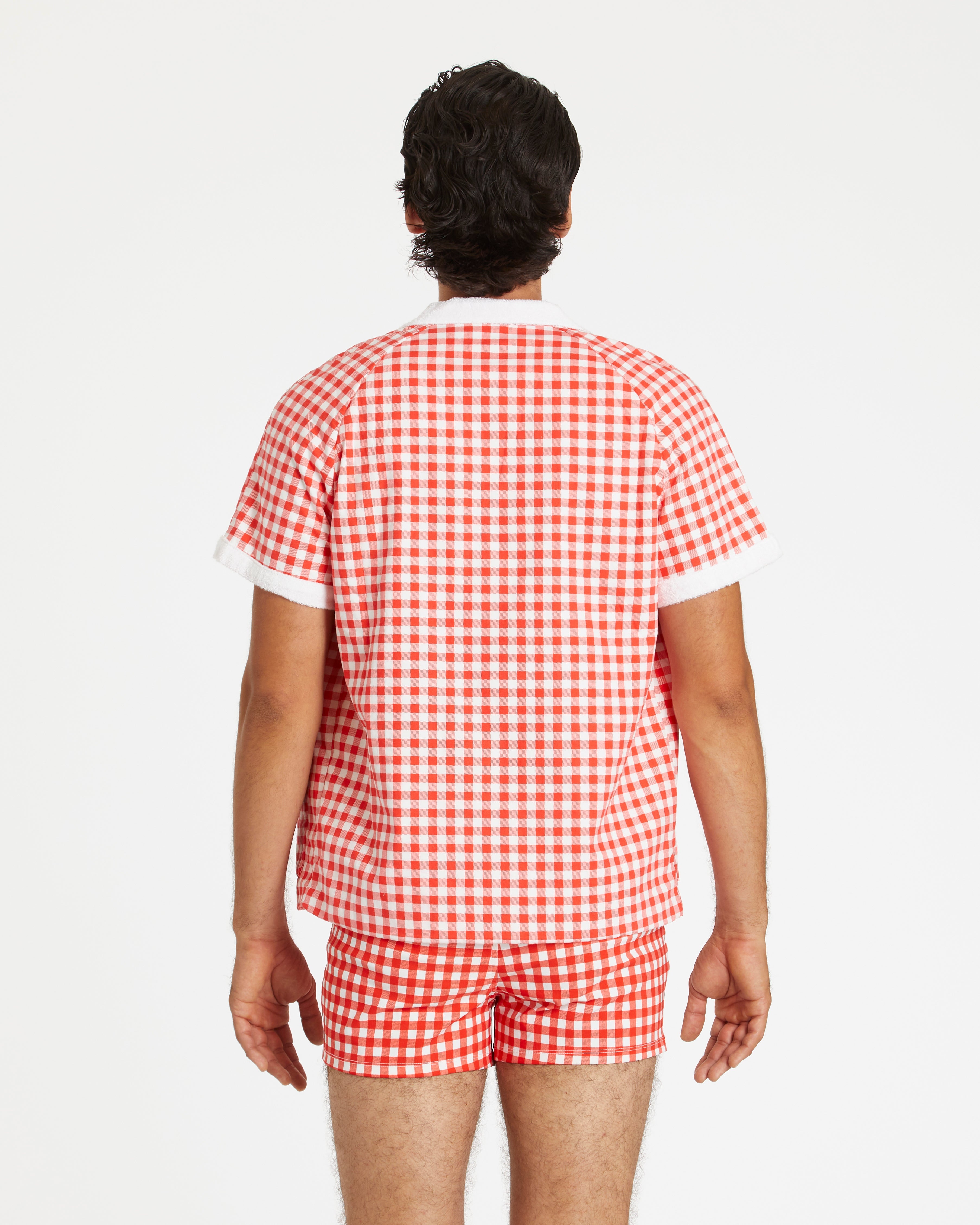 Hammies Gingham Cabana Shirt (Red)
