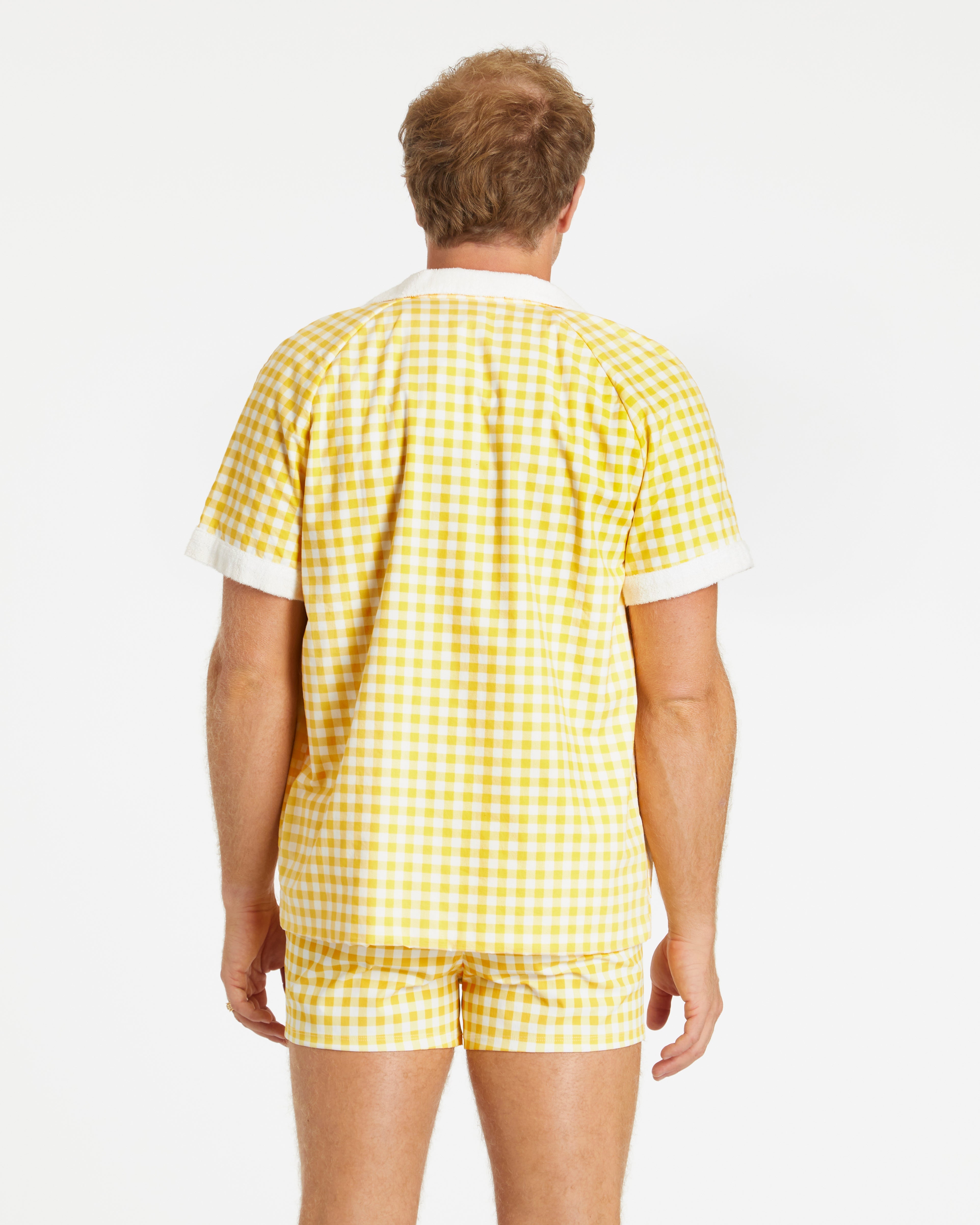Hammies Gingham Cabana Shirt (Yellow)