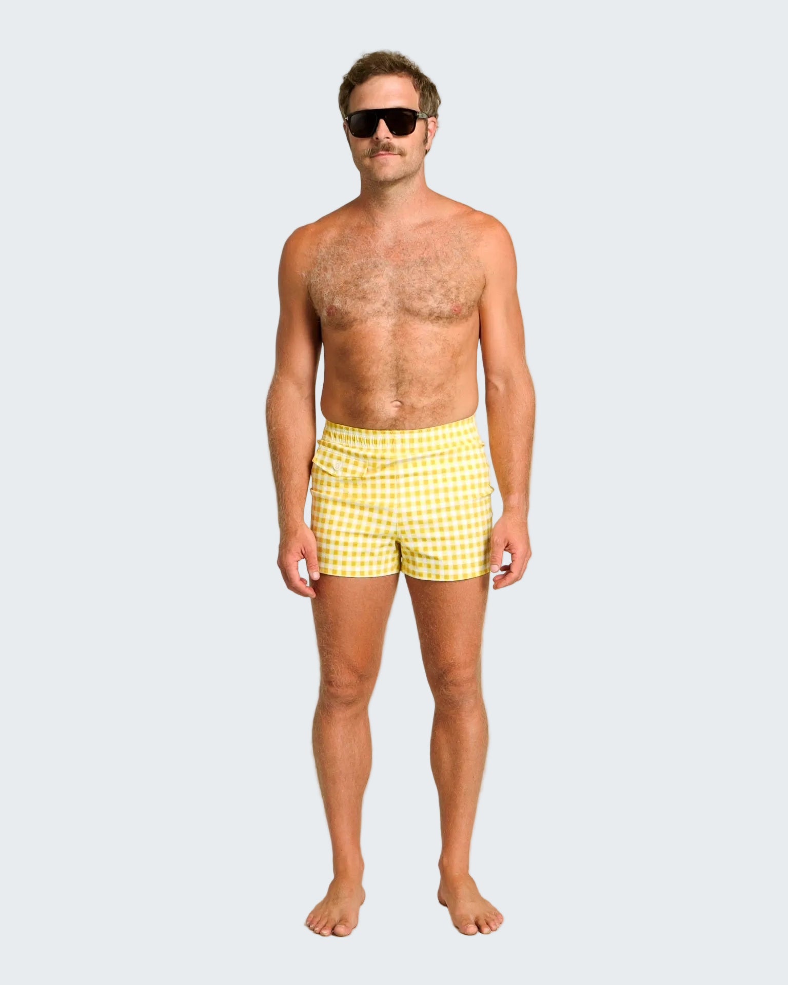 yellow gingham shorts