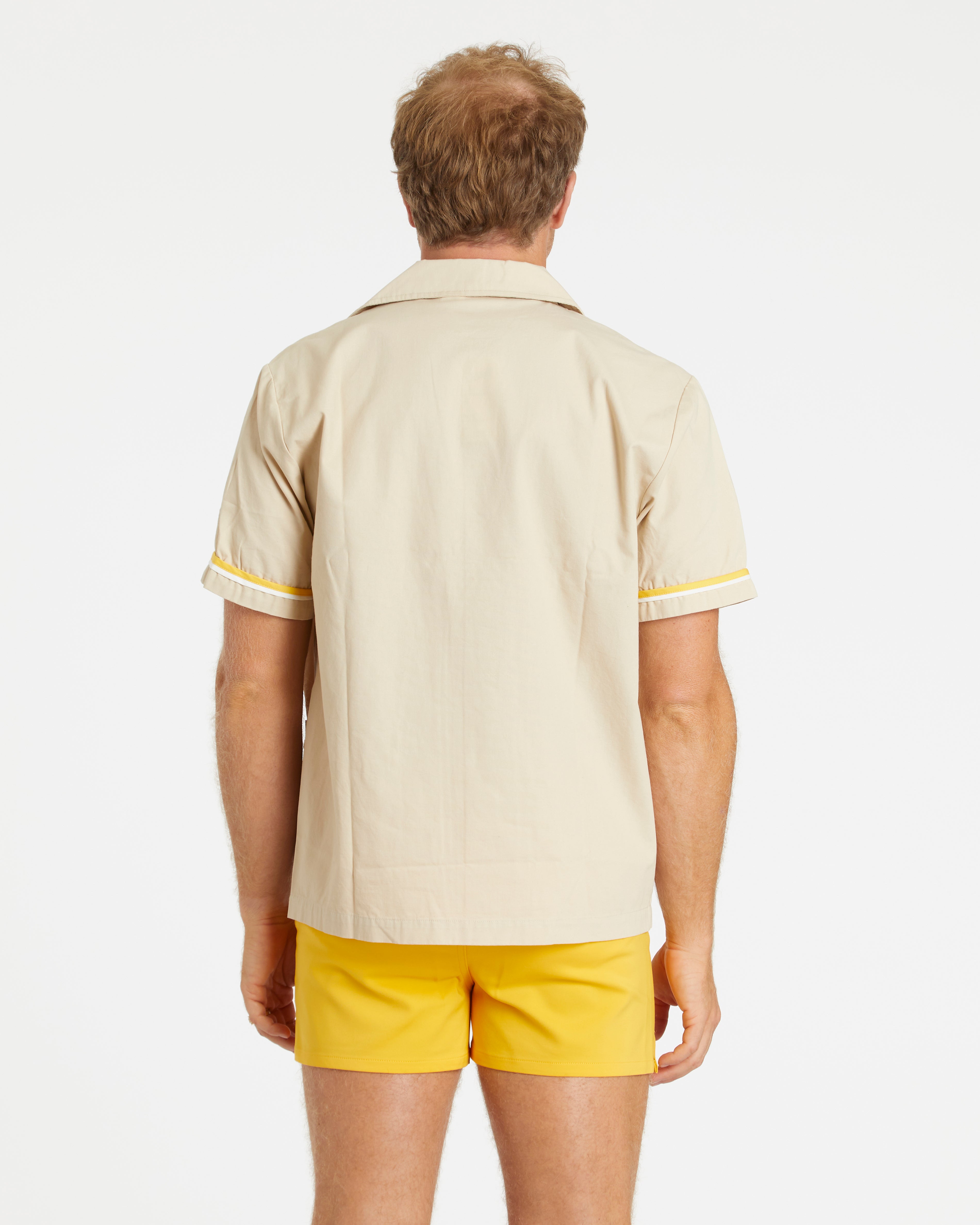 Hammies Summer Cabana Shirt (Sand/Gold/White)