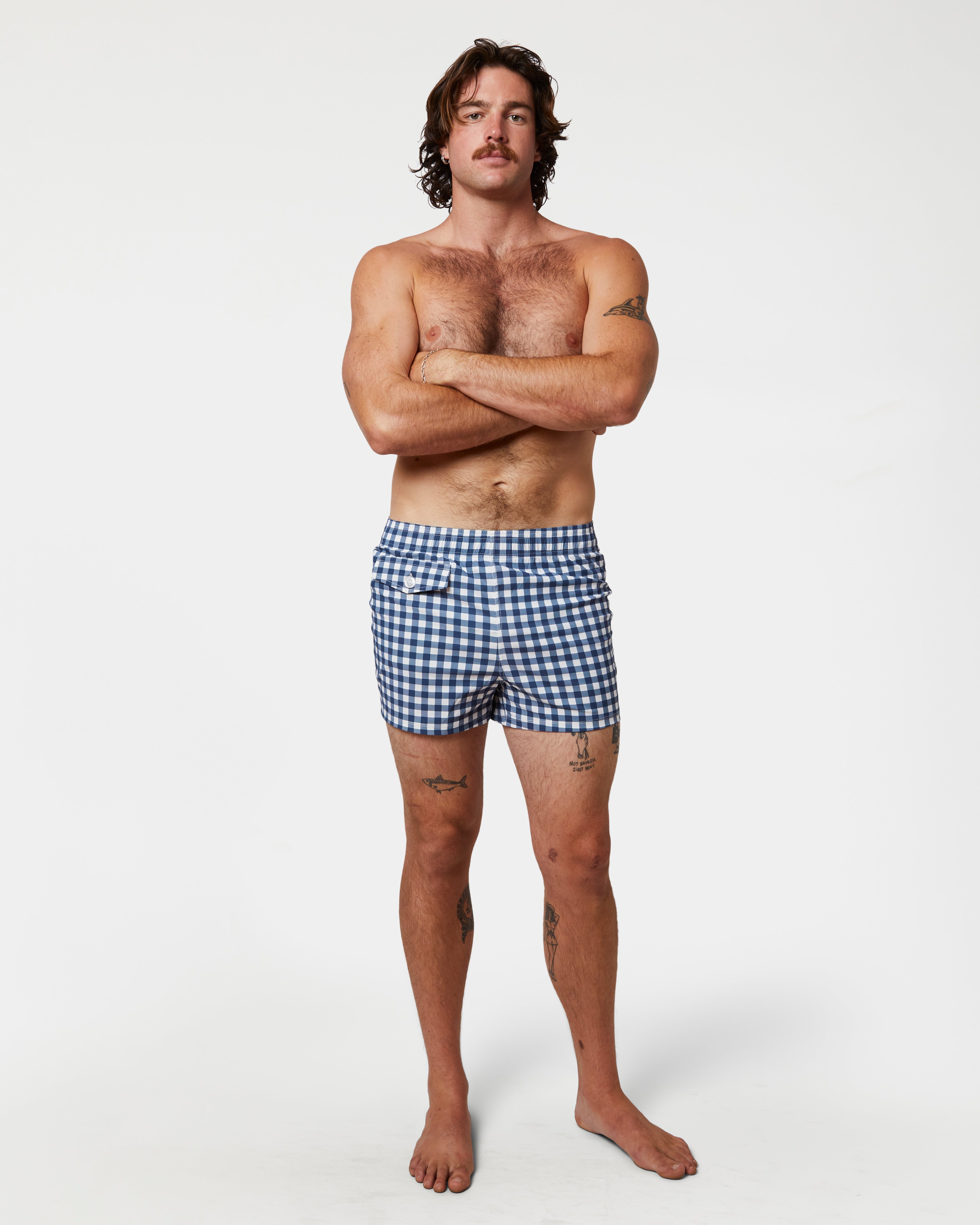 Hammies Gingham Cabana Trunk (Navy)