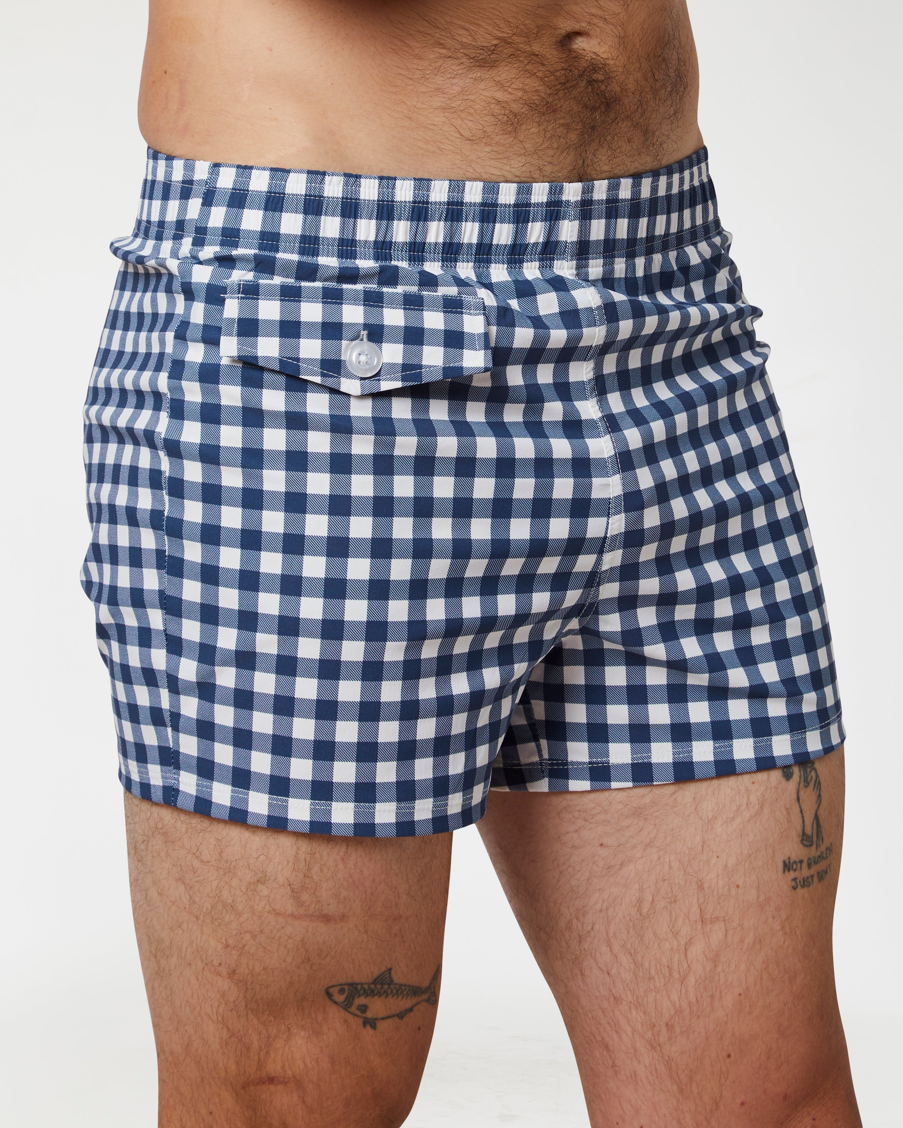 Hammies Gingham Cabana Trunk (Navy)