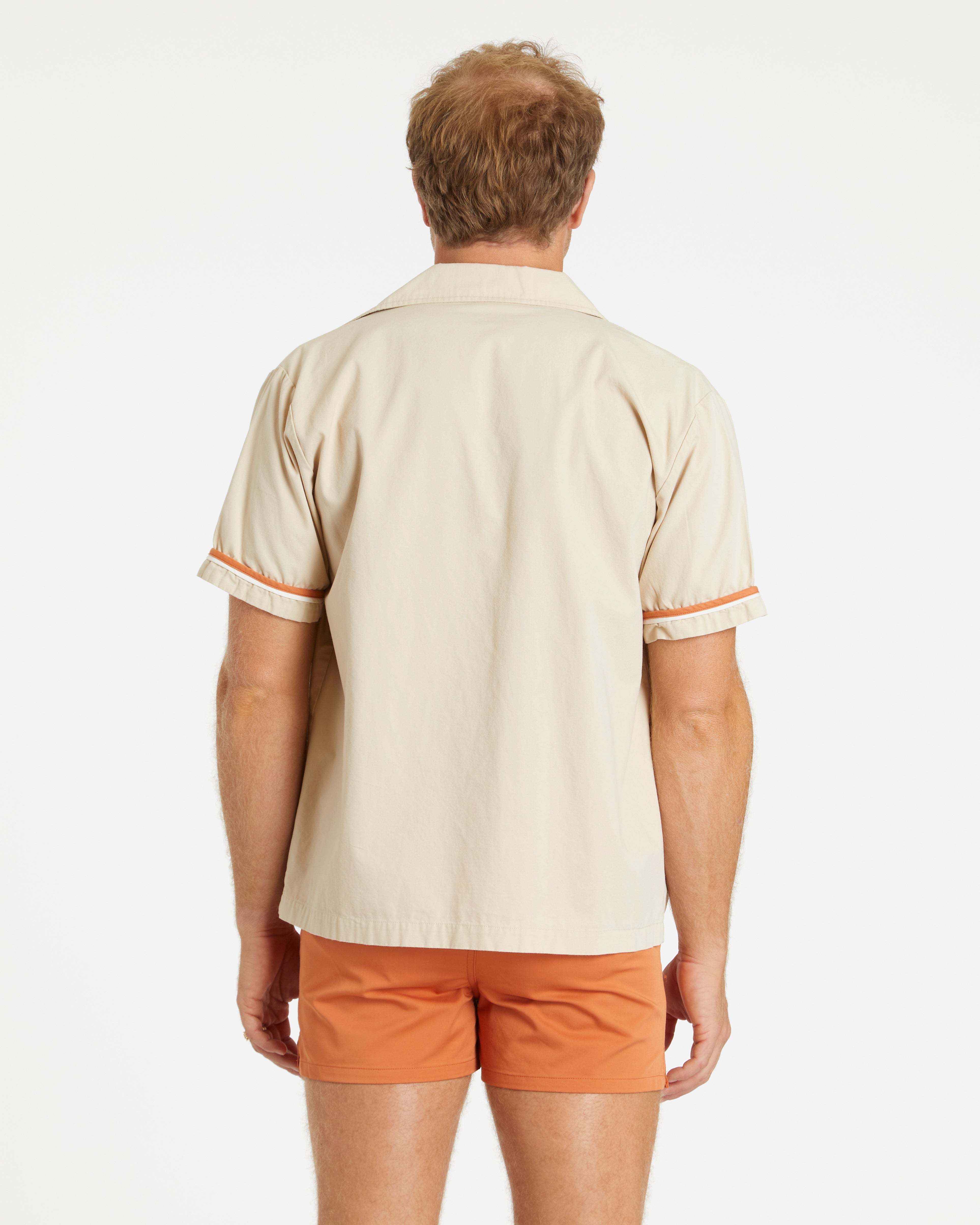 Hammies Summer Cabana Shirt (Sand/Rust/White)