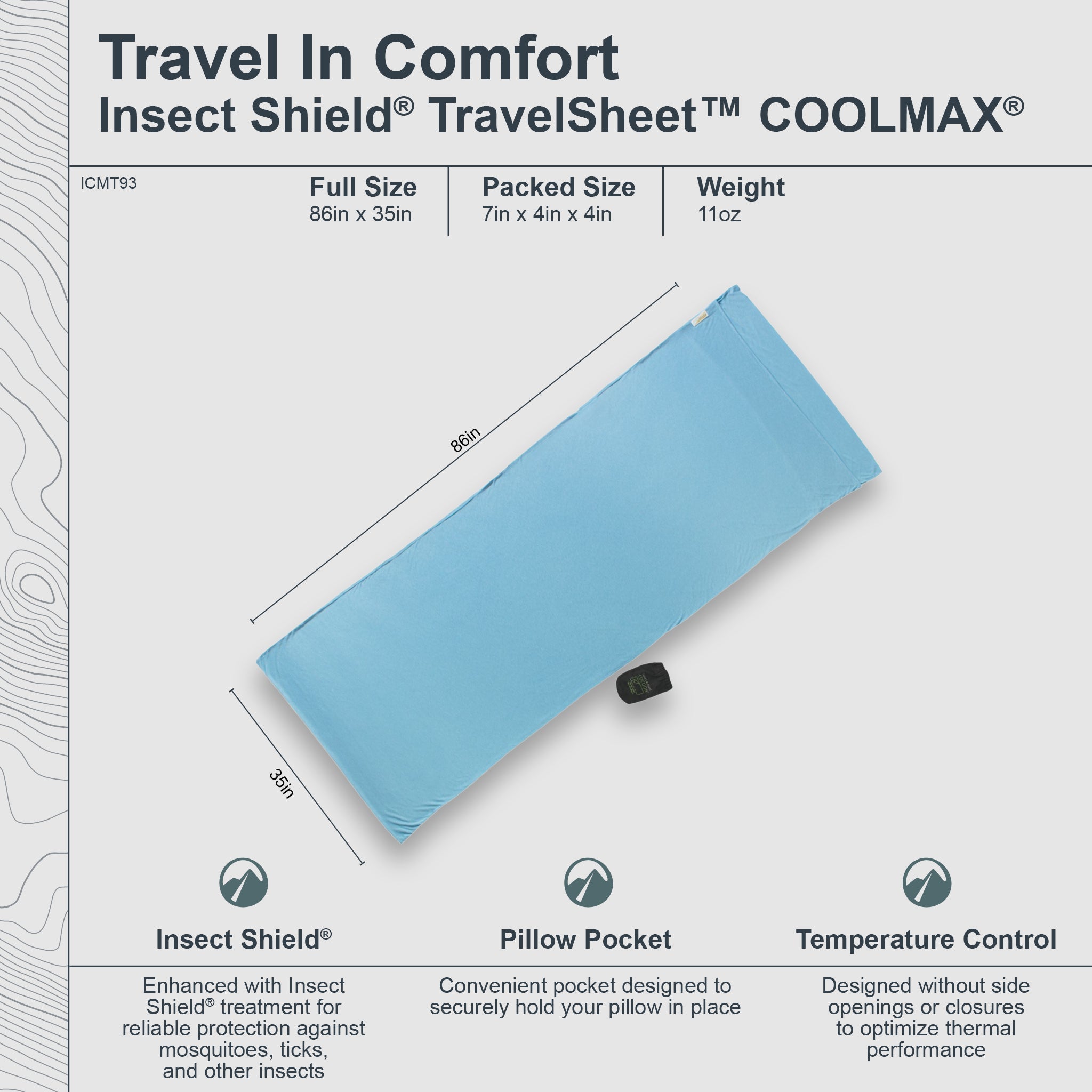 COCOON Insect Shield® TravelSheet™ COOLMAX®