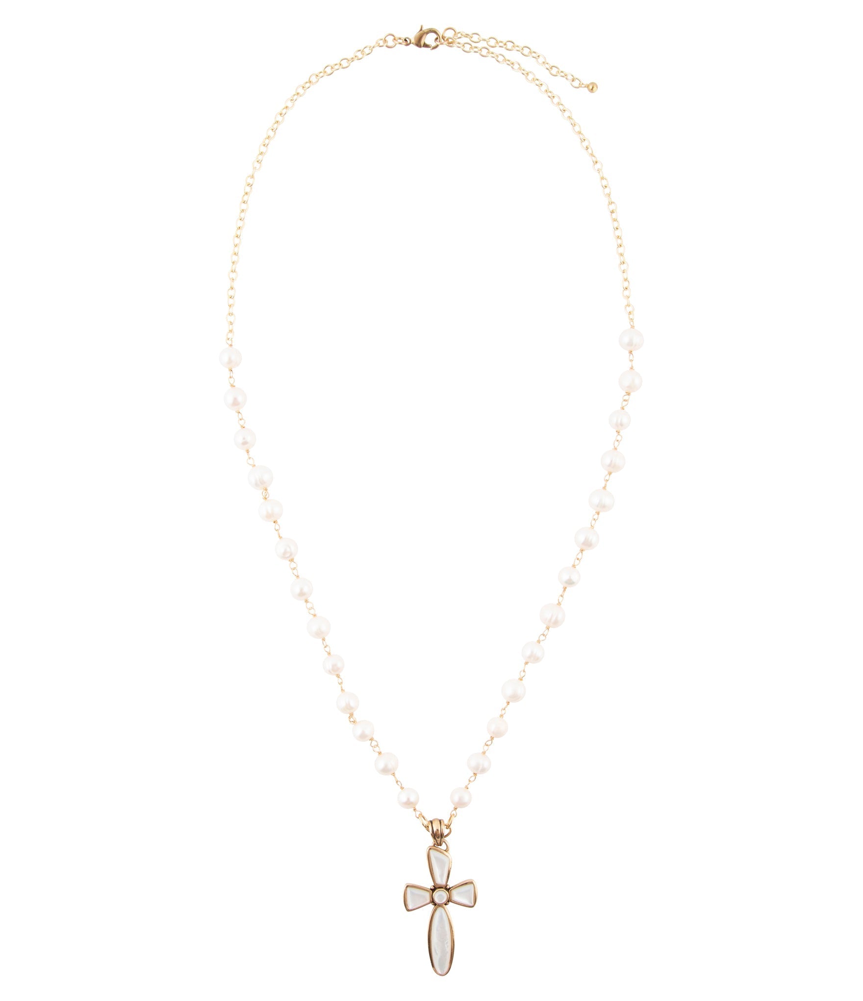 Necklace with a bow-shaped pendant on a white background