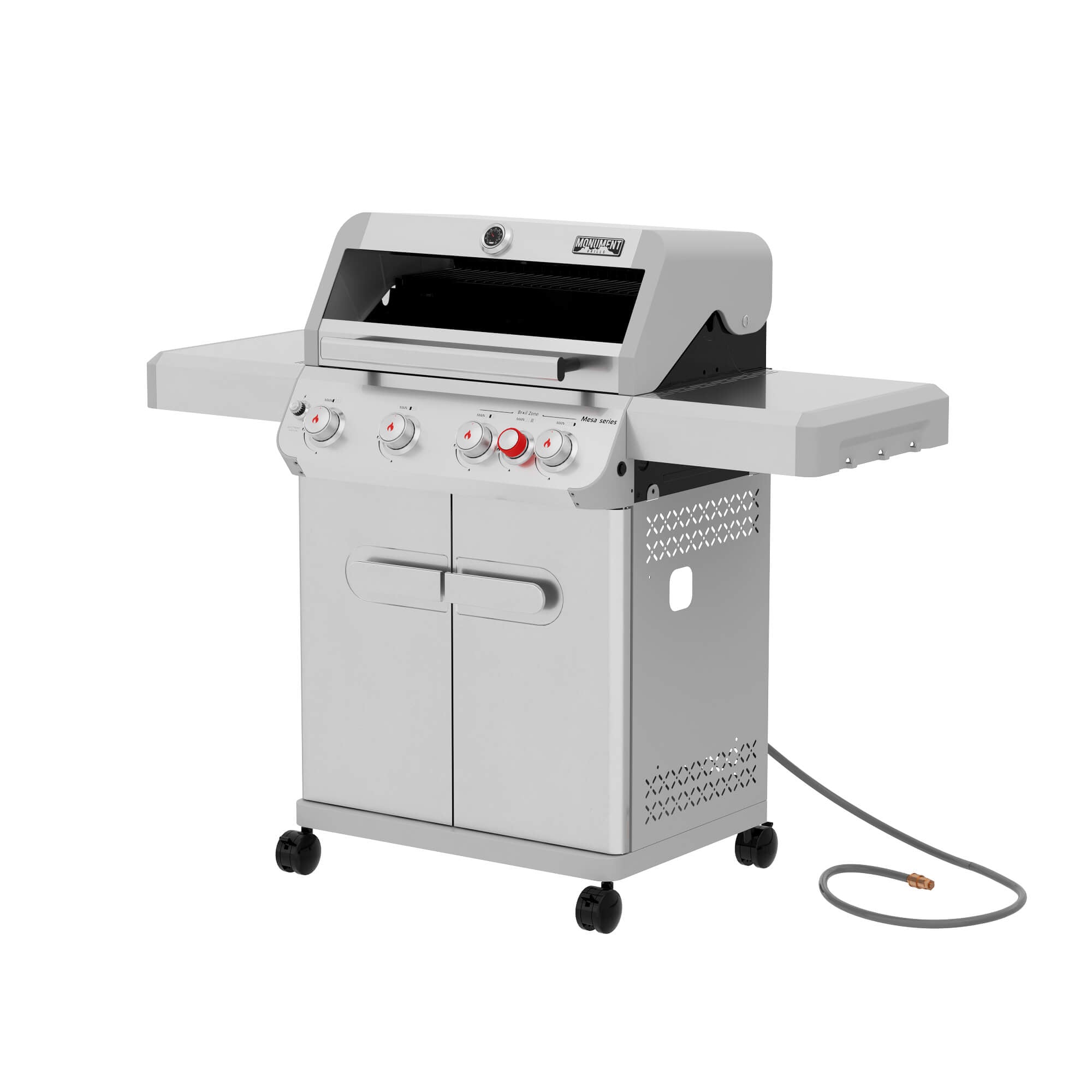 Gray barbecue grill on a white background