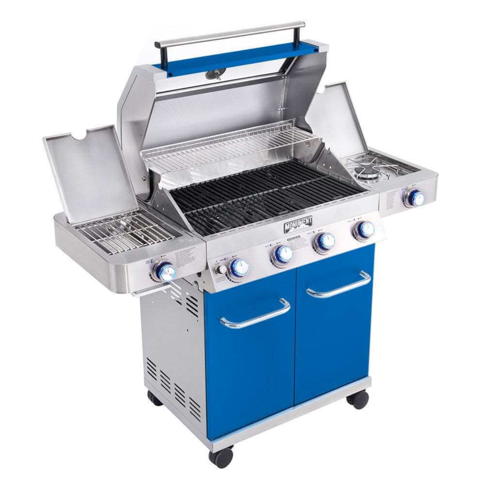 Matte Blue Infrared Propane Gas Grill
