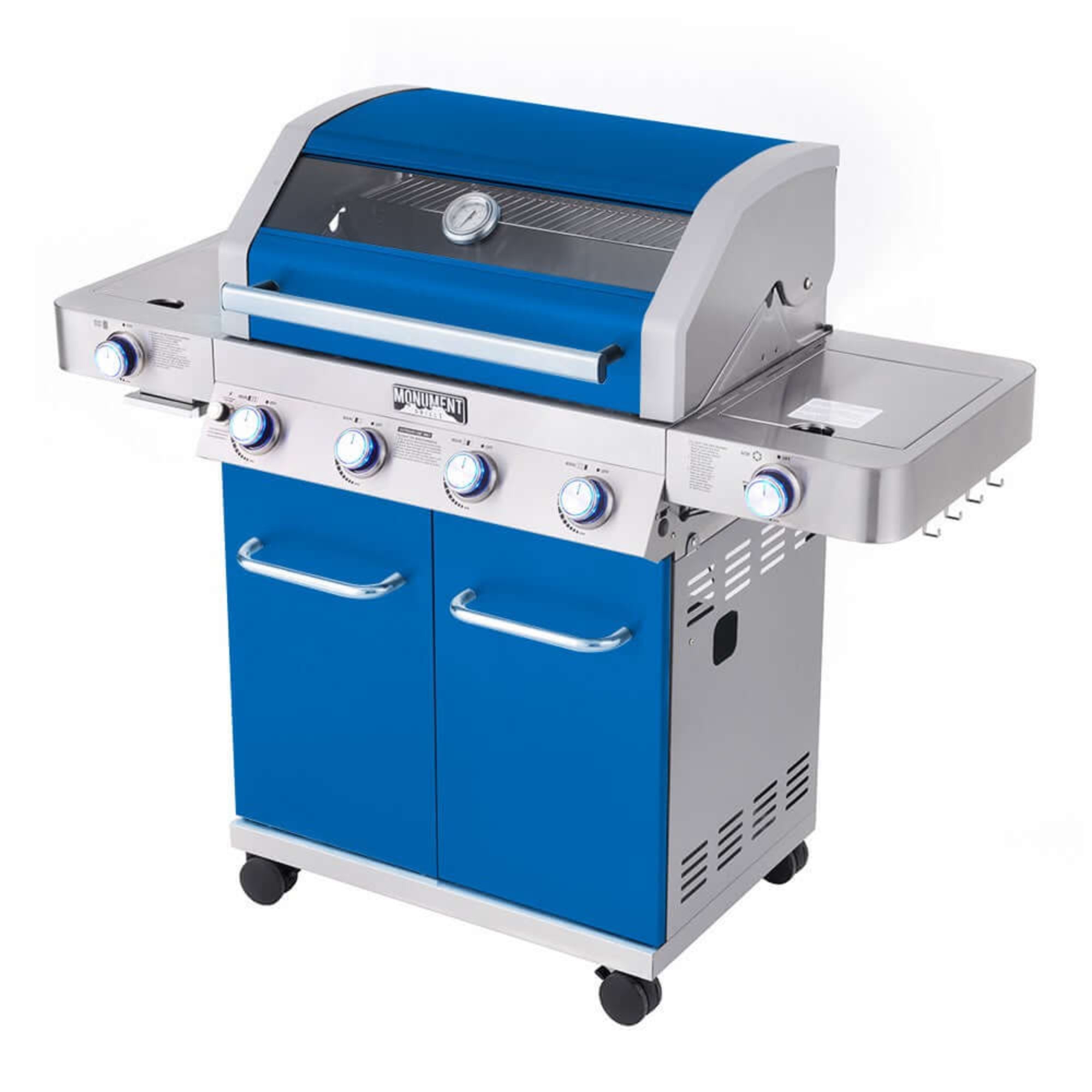 Matte Blue Infrared Propane Gas Grill