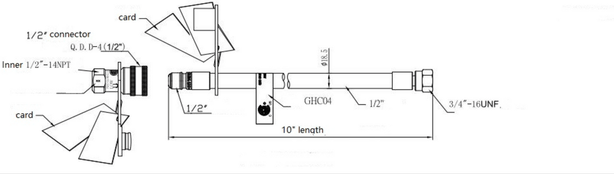 Technical drawing of a plumbing or piping system with labeled components and dimensions.
