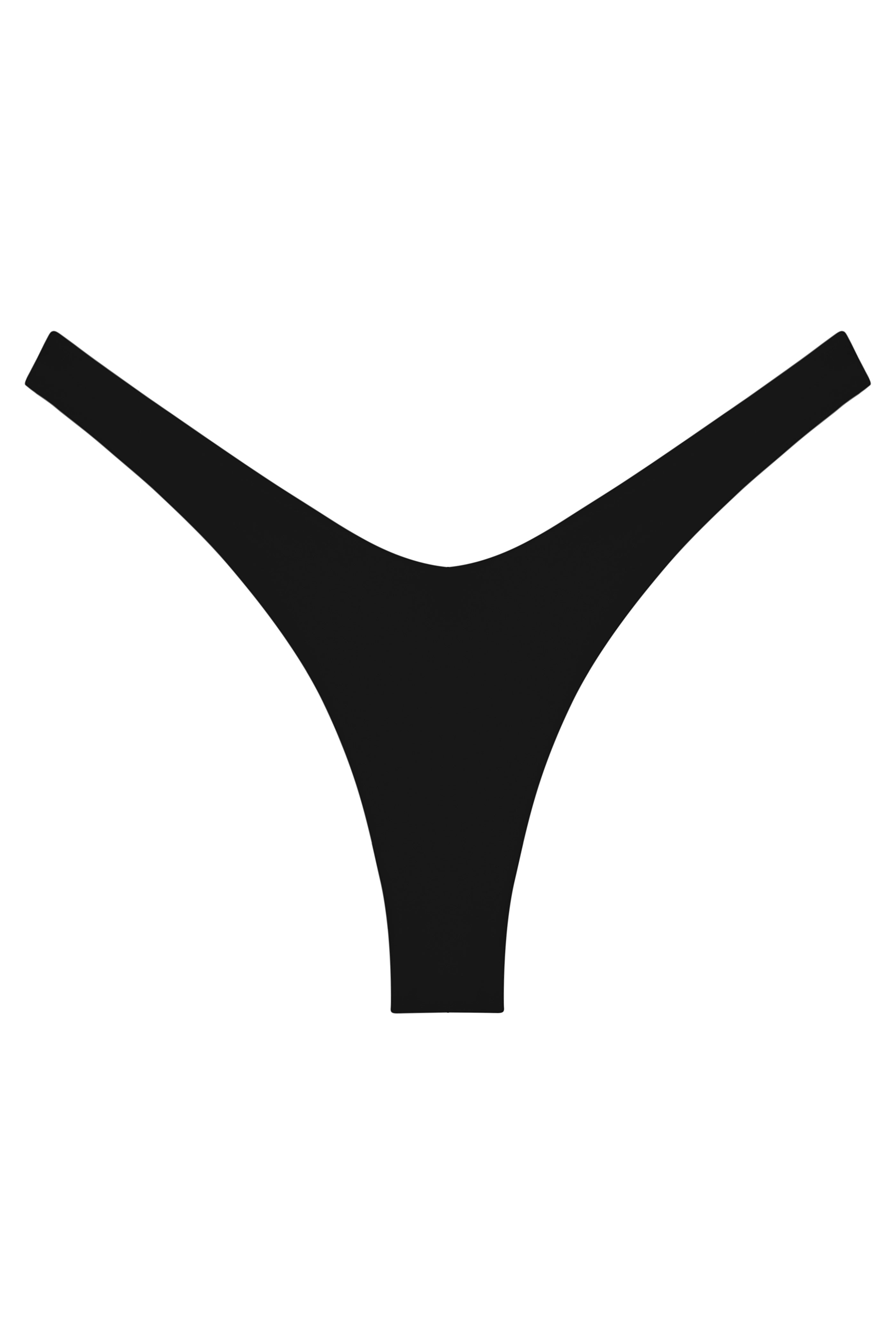 Black thong on a white background