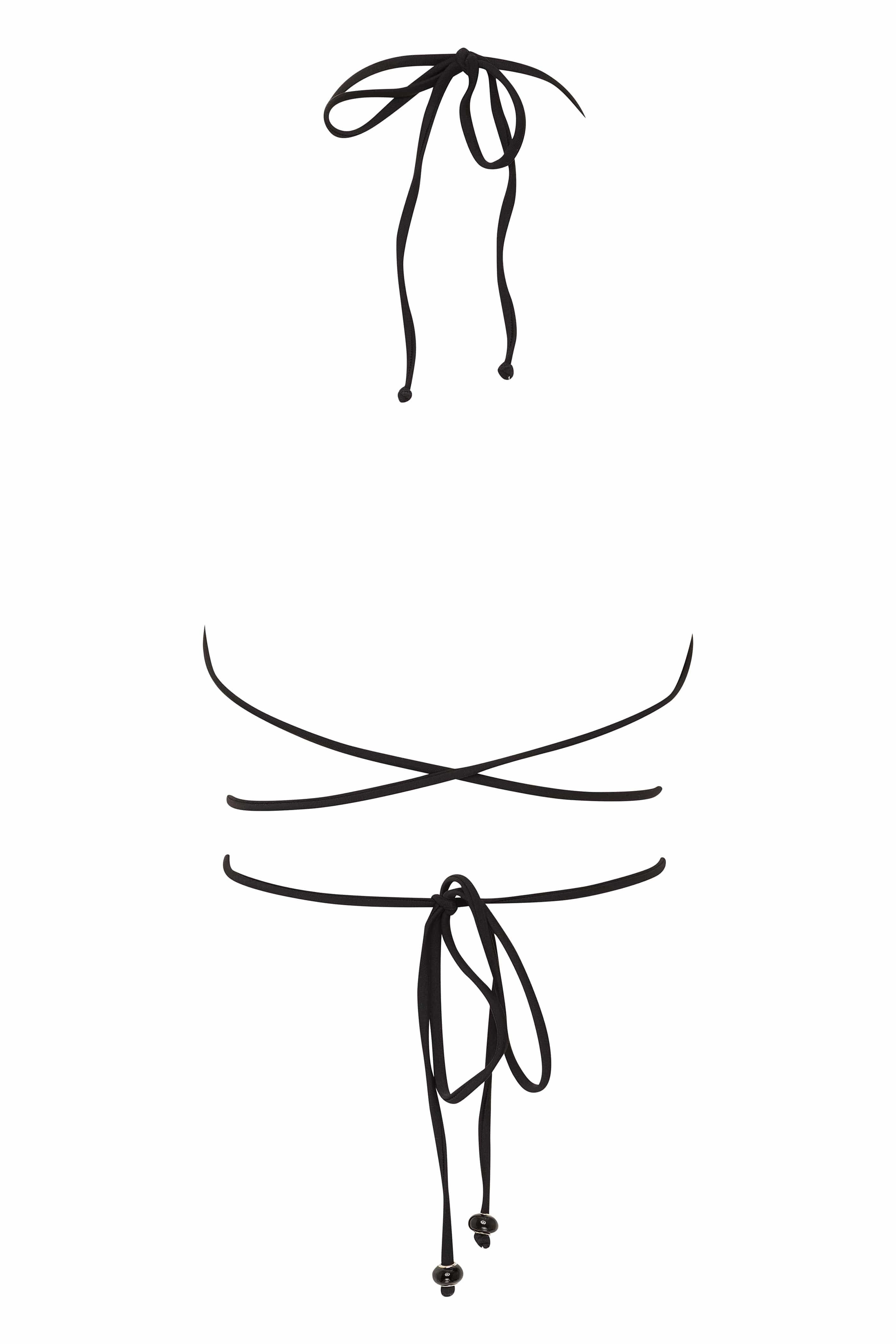 Black line drawing of a necklace on a white background