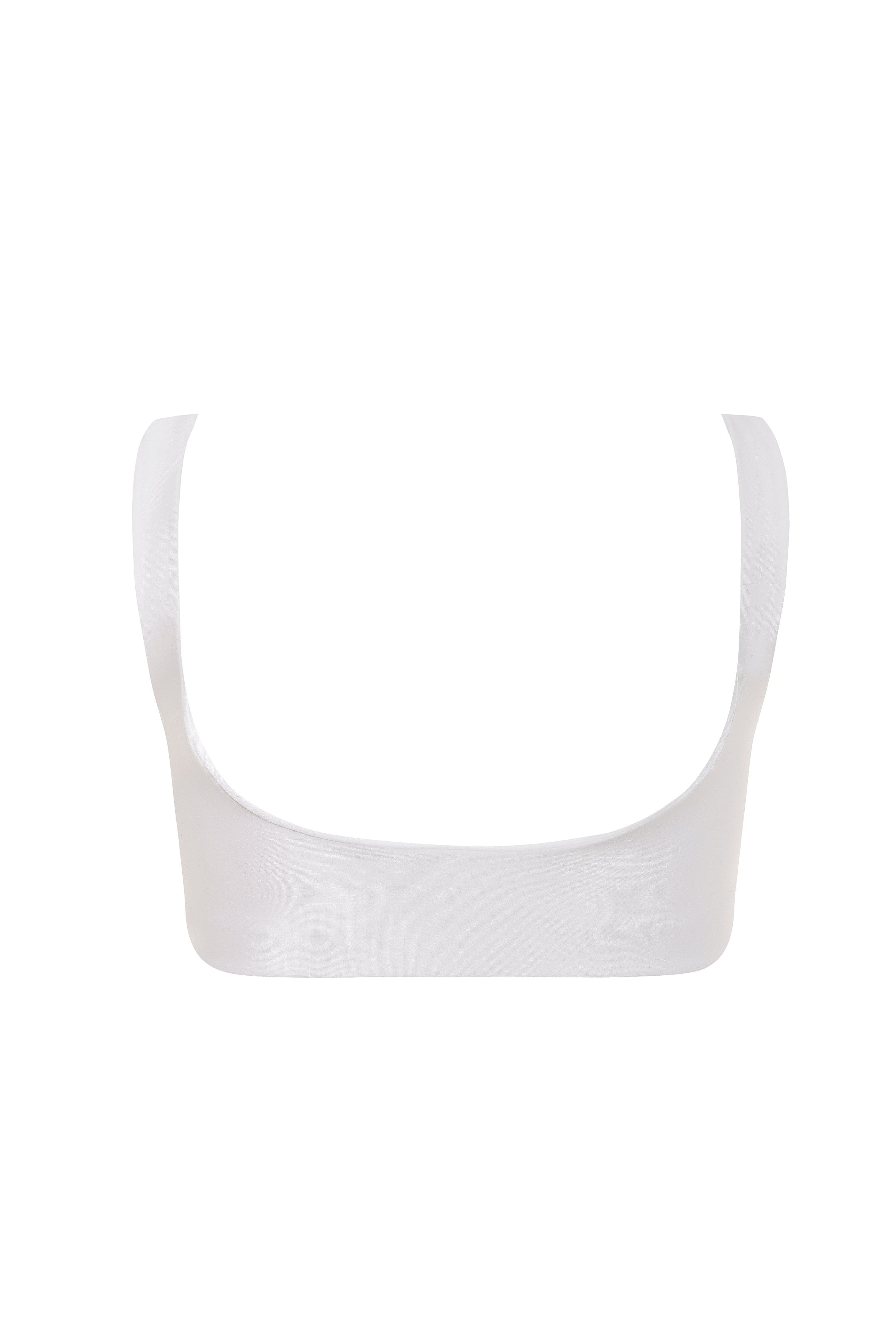 White bikini top on a white background