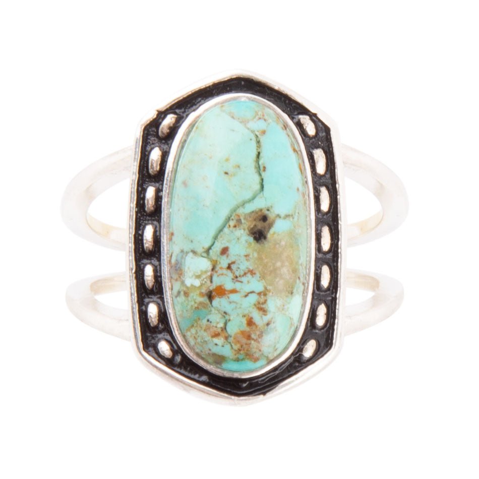 Barse Jewelry Shielded Blue Turquoise and Sterling Silver Ring