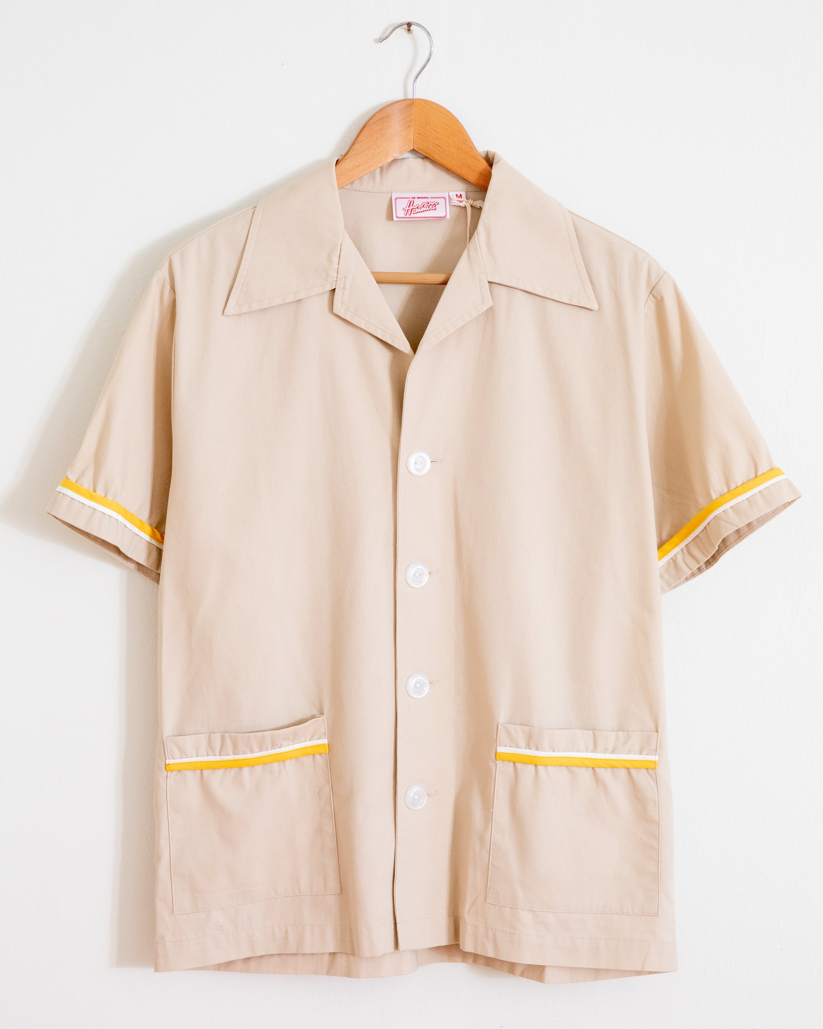 Hammies Summer Cabana Shirt (Sand/Gold/White)