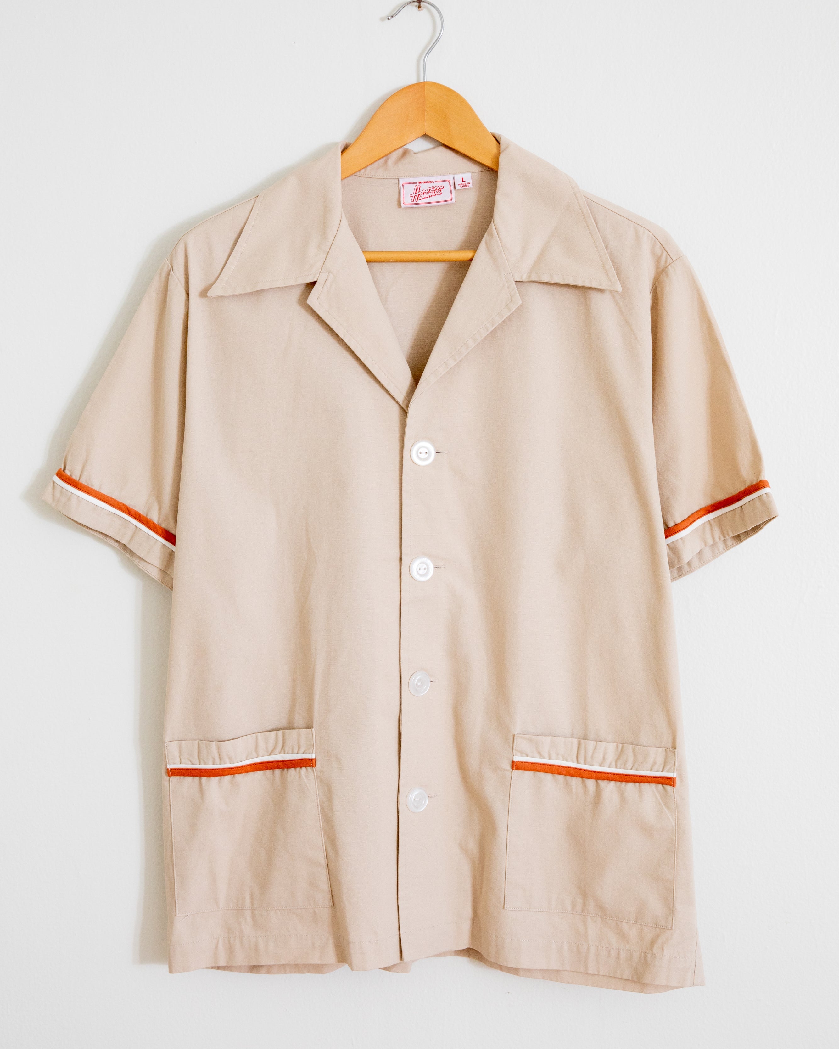 Hammies Summer Cabana Shirt (Sand/Rust/White)