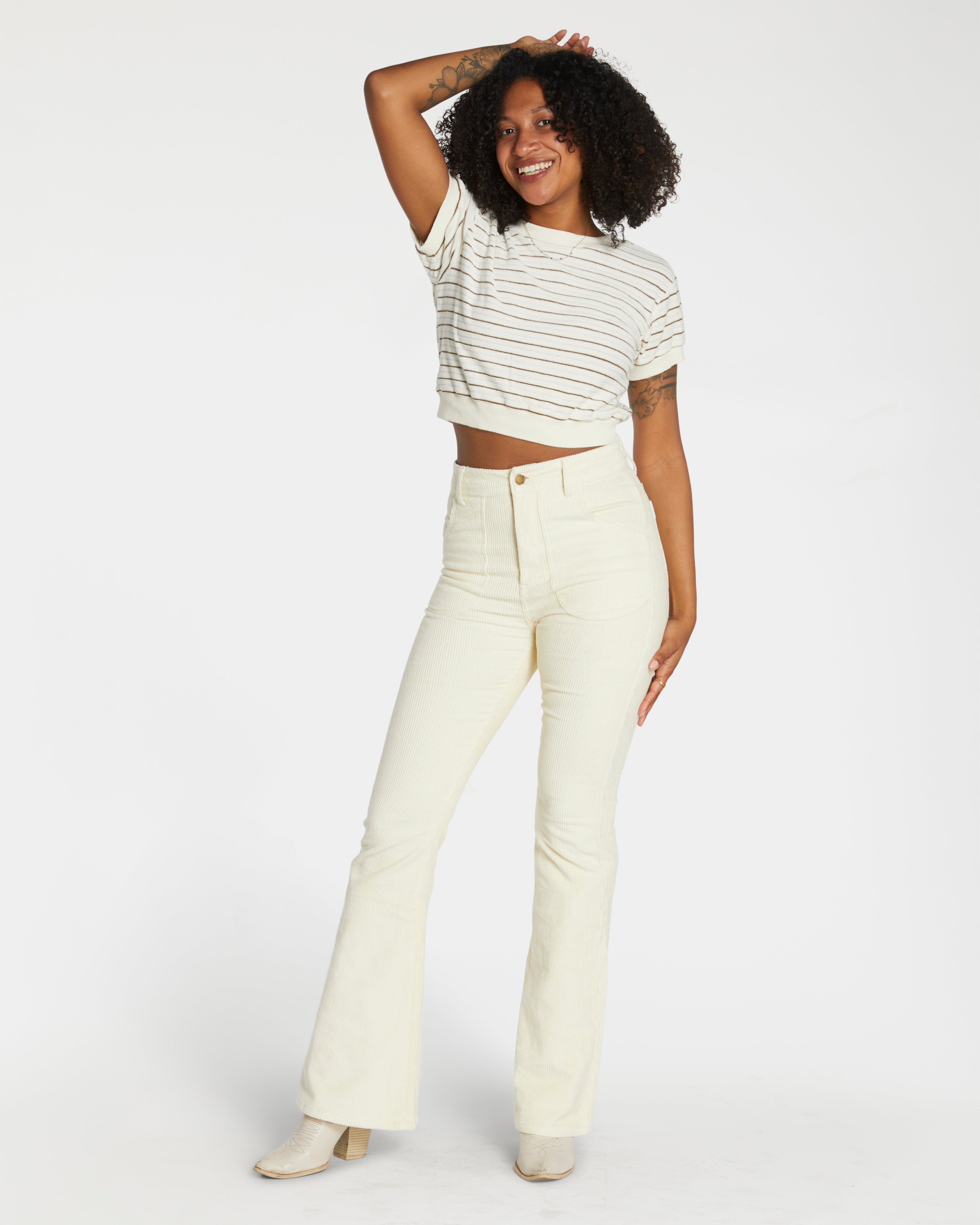 Hammies Women's Terry Tee (Cream/Brown)