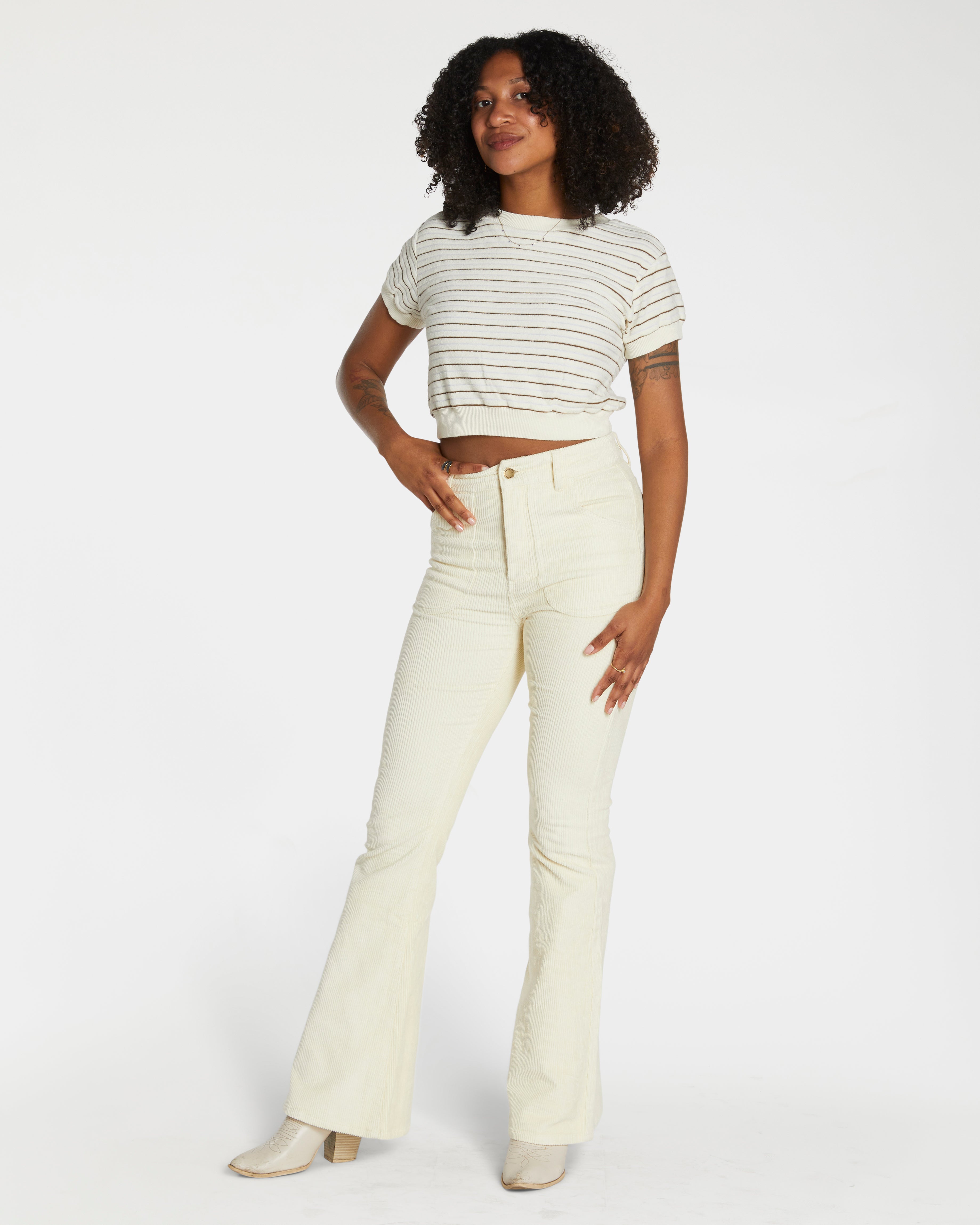 Hammies Women's Terry Tee (Cream/Brown)