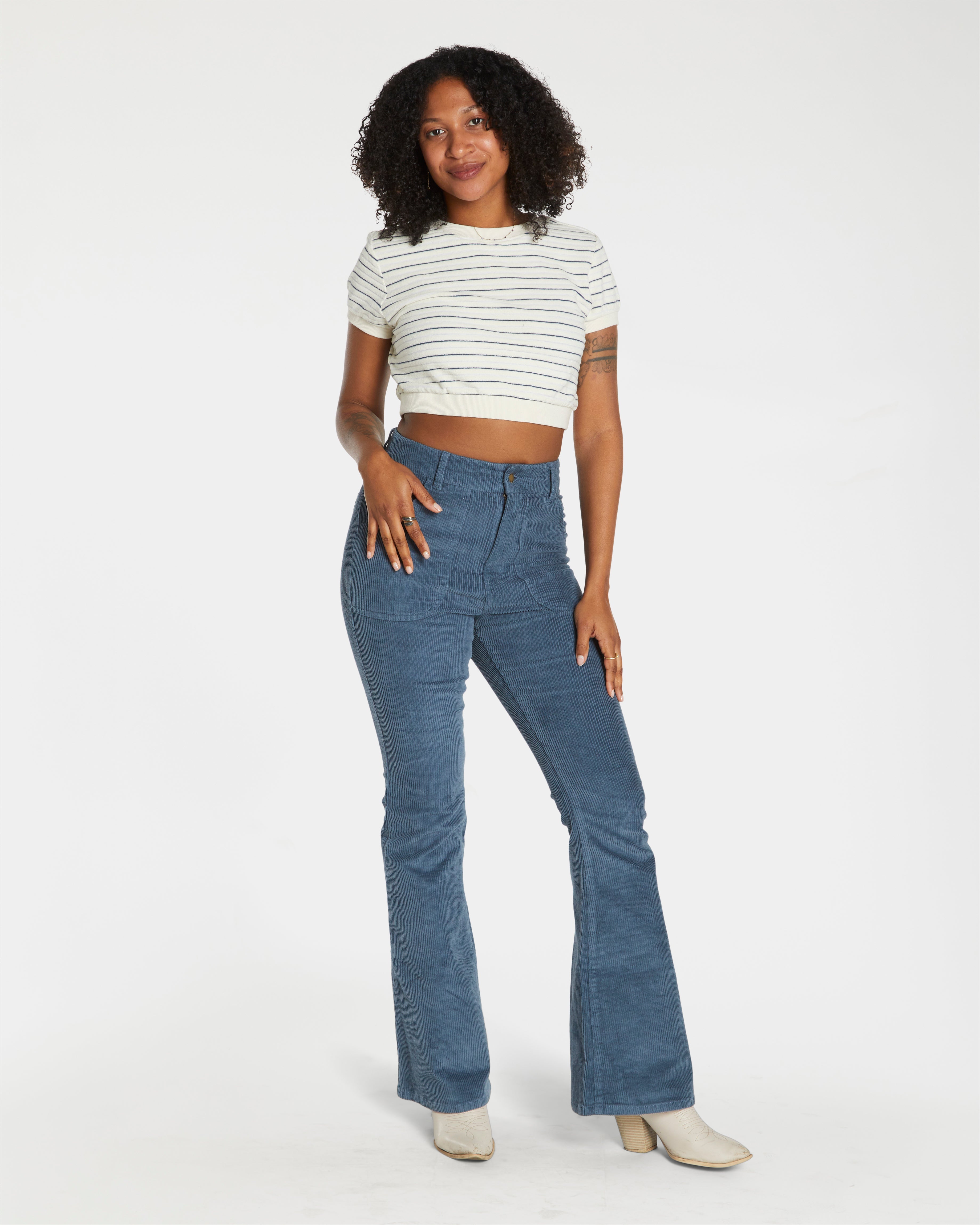 Hammies Women's Terry Tee (Cream/Navy)