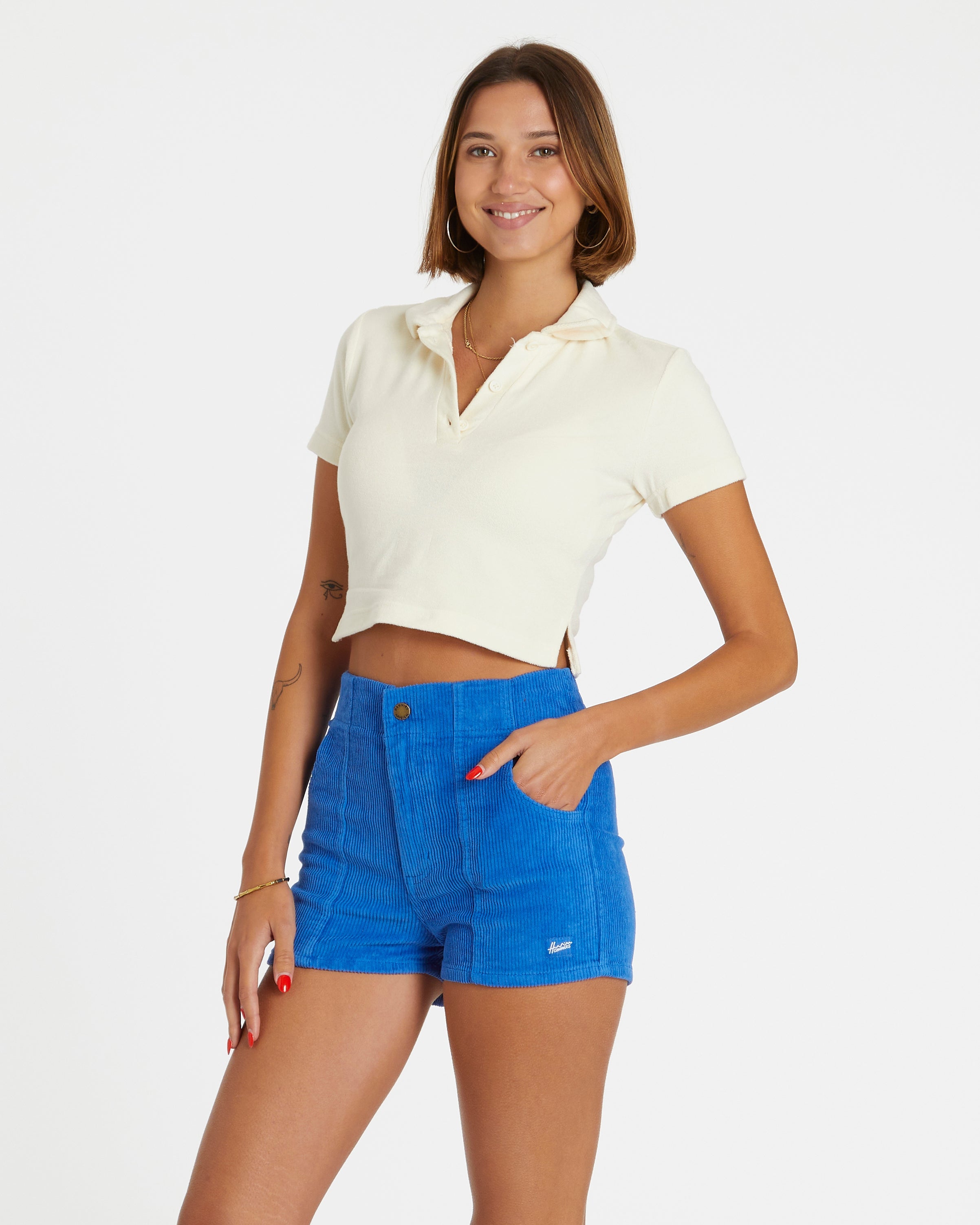 Hammies Women's Terry Polo (Cream)